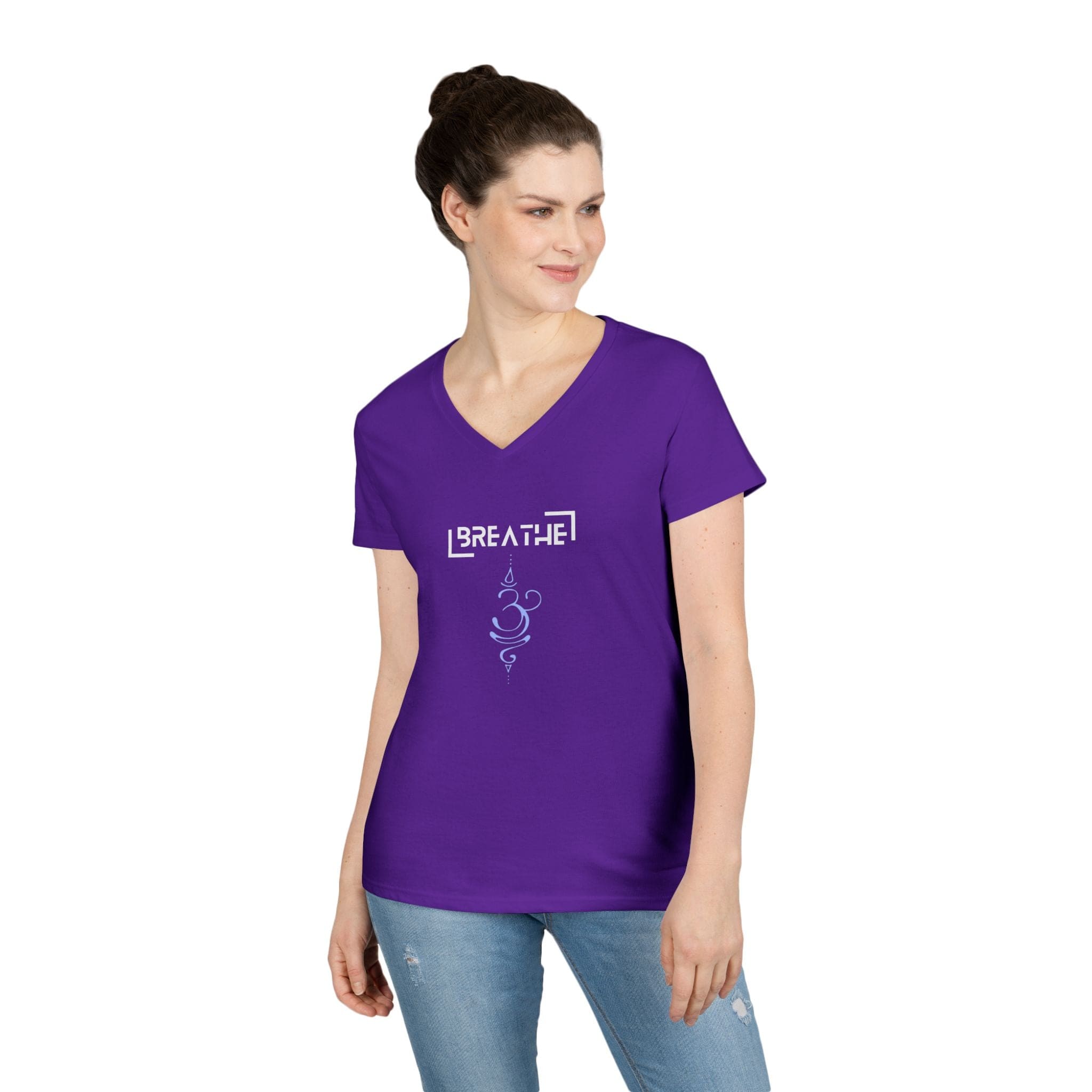 Printify V-neck Breathe Parentheses V-Neck Breathe Parentheses V-Neck