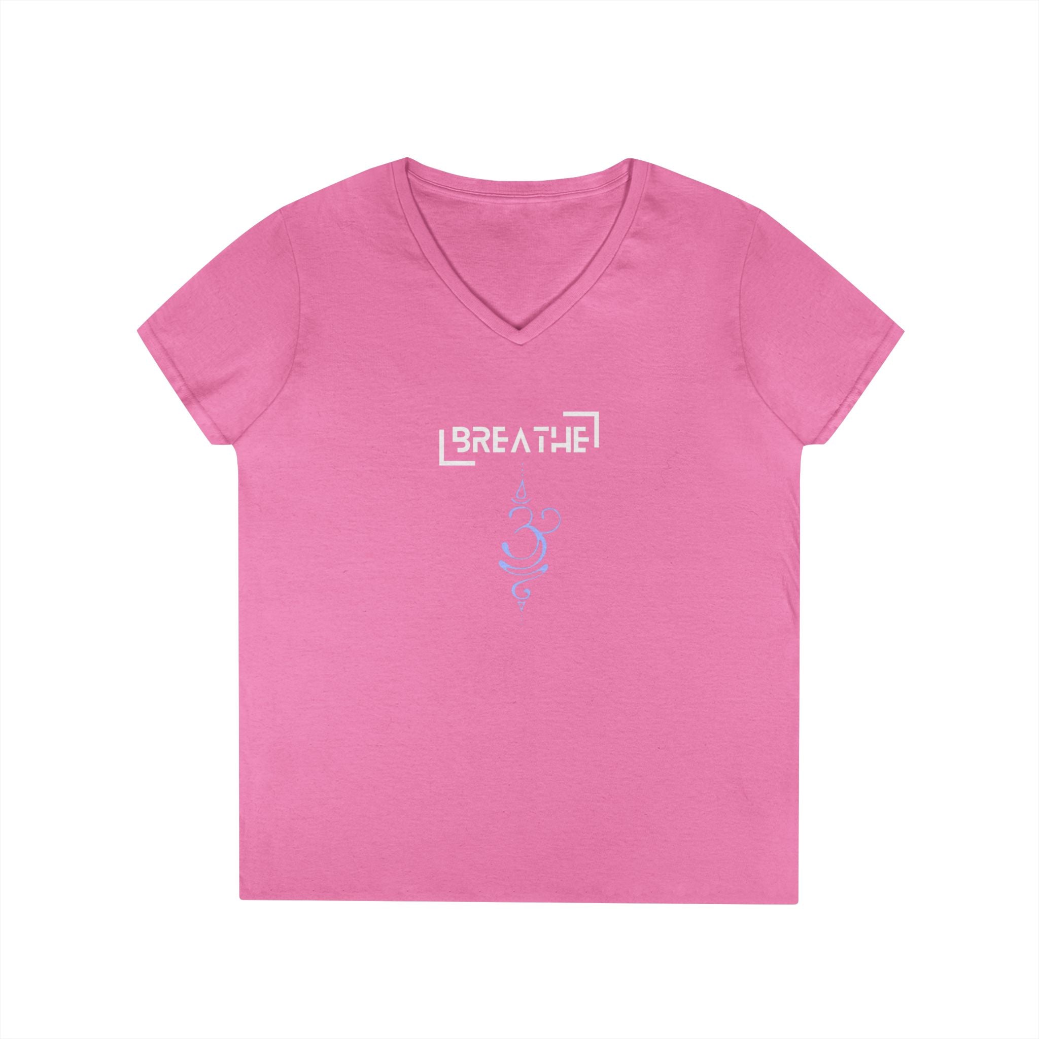 Printify V-neck S / Azalea Breathe Parentheses V-Neck Breathe Parentheses V-Neck 26142753900111555405