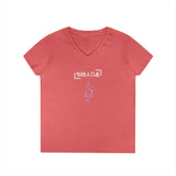 Printify V-neck S / Coral Silk Breathe Parentheses V-Neck Breathe Parentheses V-Neck 21468275347563725929