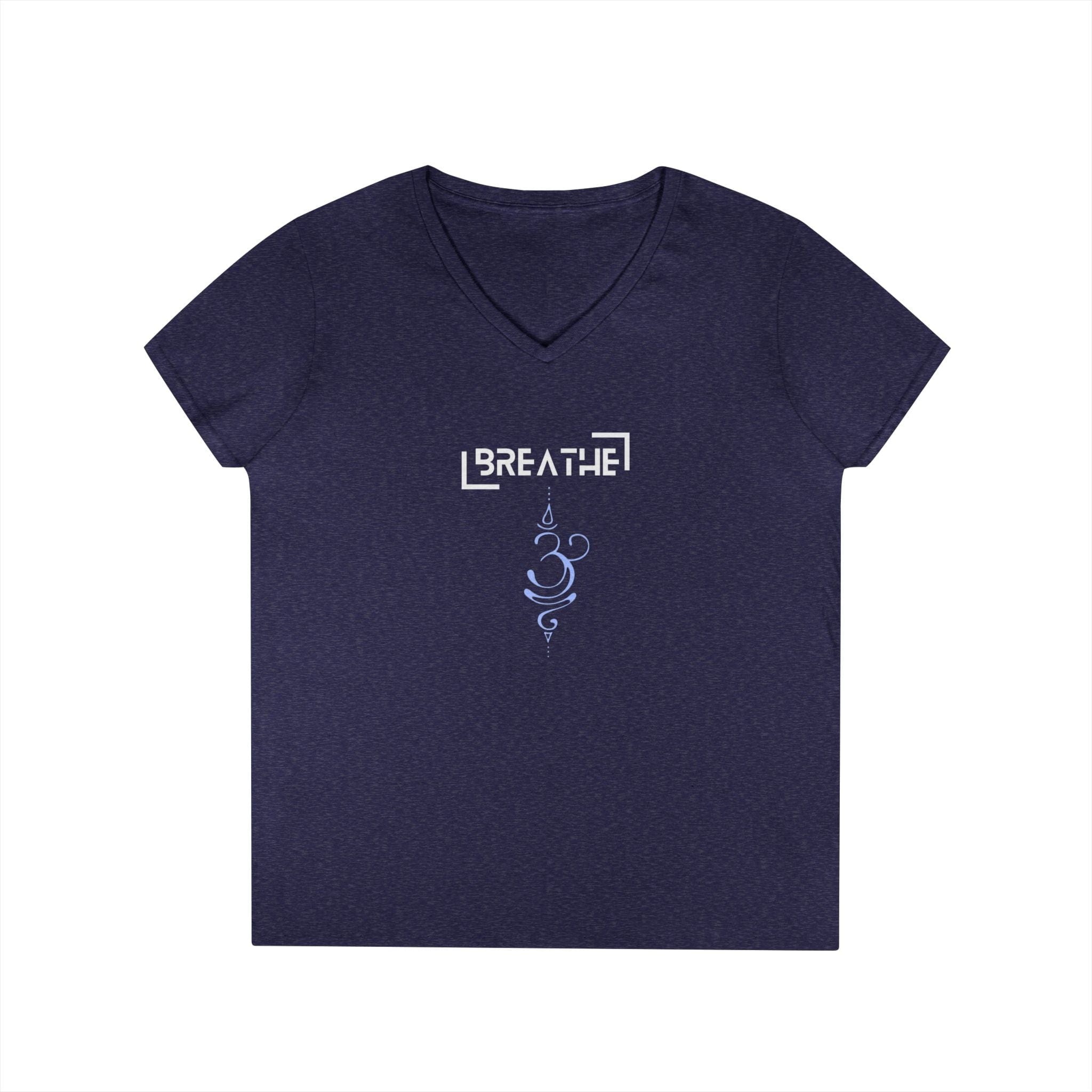 Printify V-neck S / Heather Navy Breathe Parentheses V-Neck Breathe Parentheses V-Neck 22027542353258984006