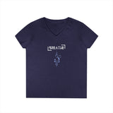 Printify V-neck S / Heather Navy Breathe Parentheses V-Neck Breathe Parentheses V-Neck 22027542353258984006