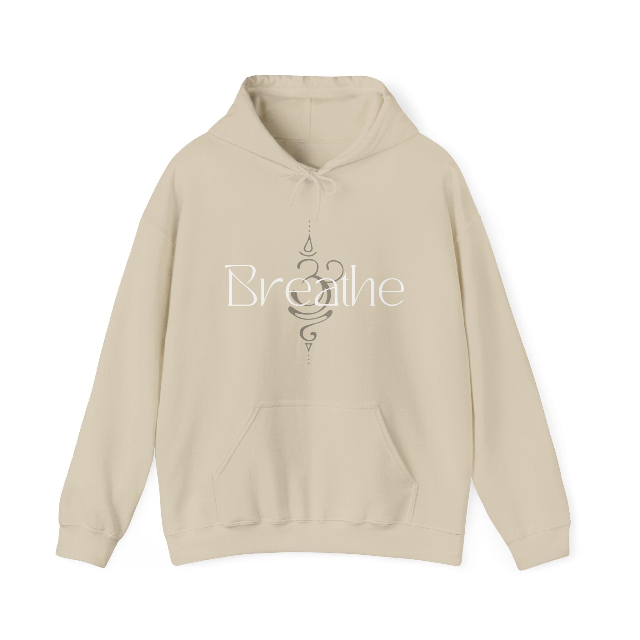Printify Hoodie Sand / S Breathe Symbol Hoodie Breathe Symbol Hoodie 18254092194943043947