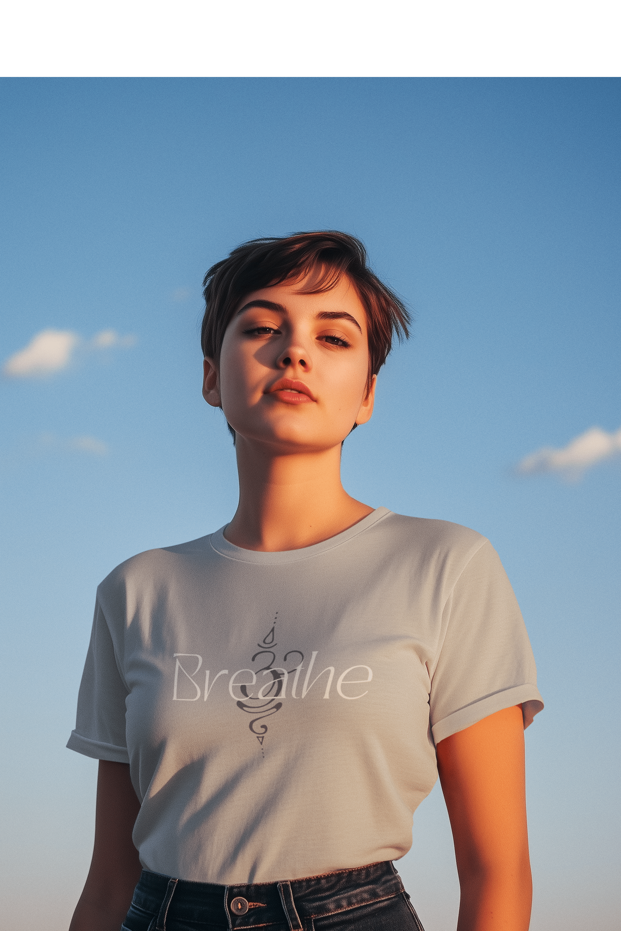 Printify T-Shirt Breathe Symbol T-Shirt Breathe Symbol T-Shirt