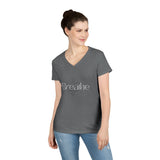 Printify V-neck Breathe Symbol V-Neck Breathe Symbol V-Neck