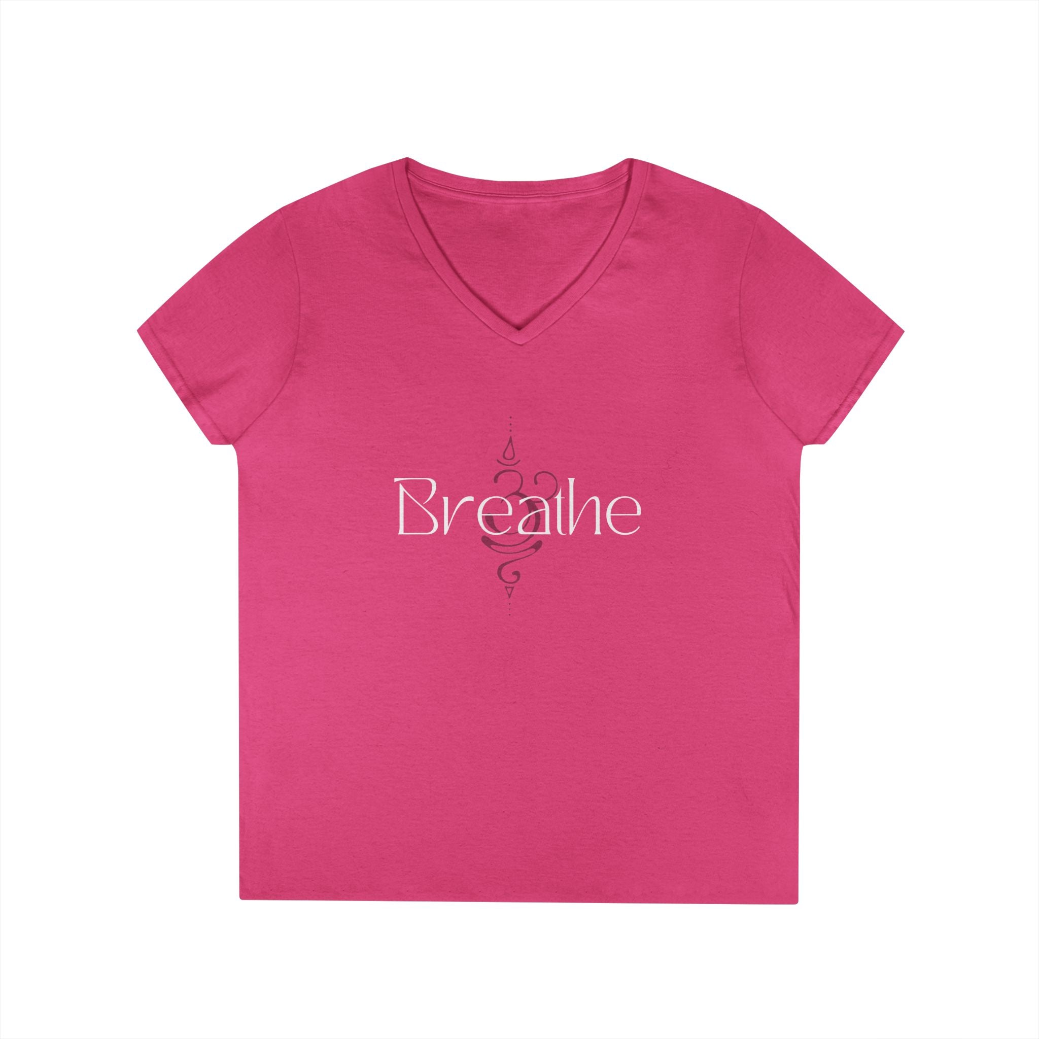 Printify V-neck S / Heliconia Breathe Symbol V-Neck Breathe Symbol V-Neck 16233838834101528826