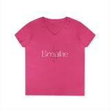 Printify V-neck S / Heliconia Breathe Symbol V-Neck Breathe Symbol V-Neck 16233838834101528826