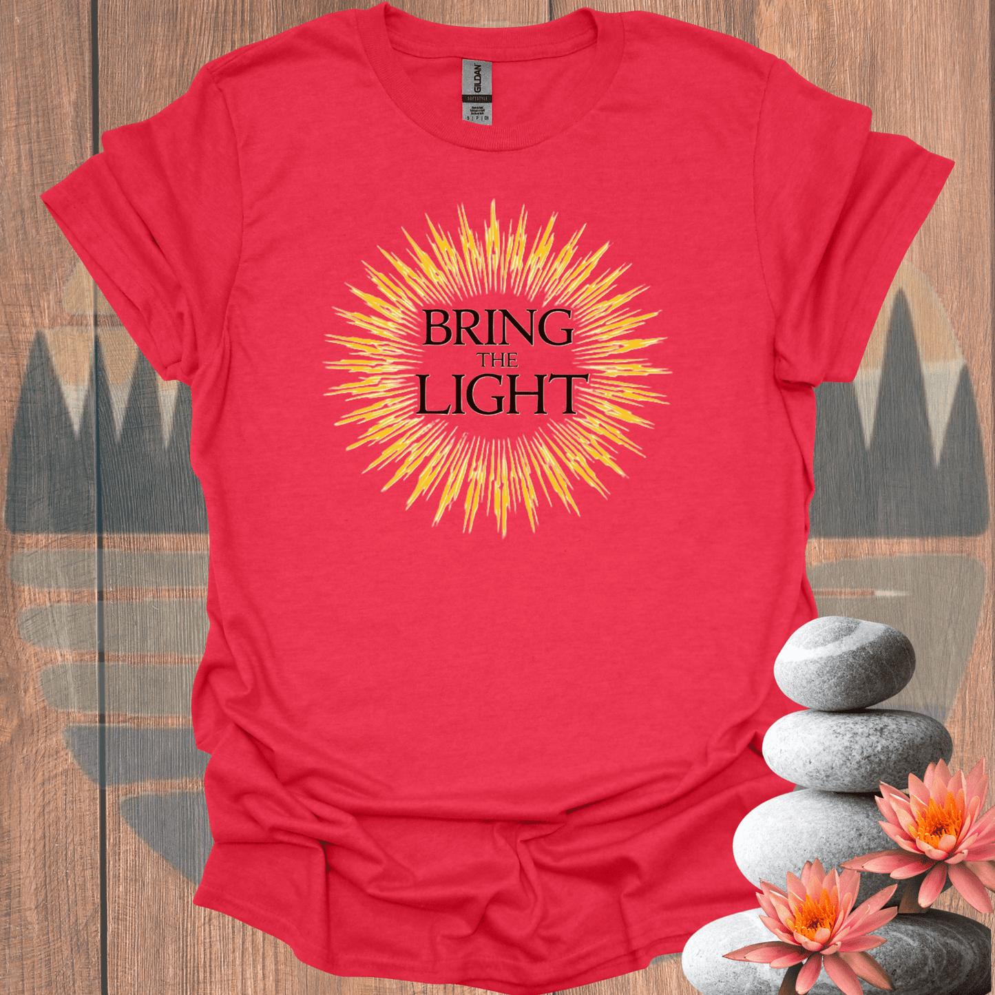 Printify T-Shirt Heather Red / S Bring the Light T-Shirt Bring the Light T-Shirt 93495449157157814663