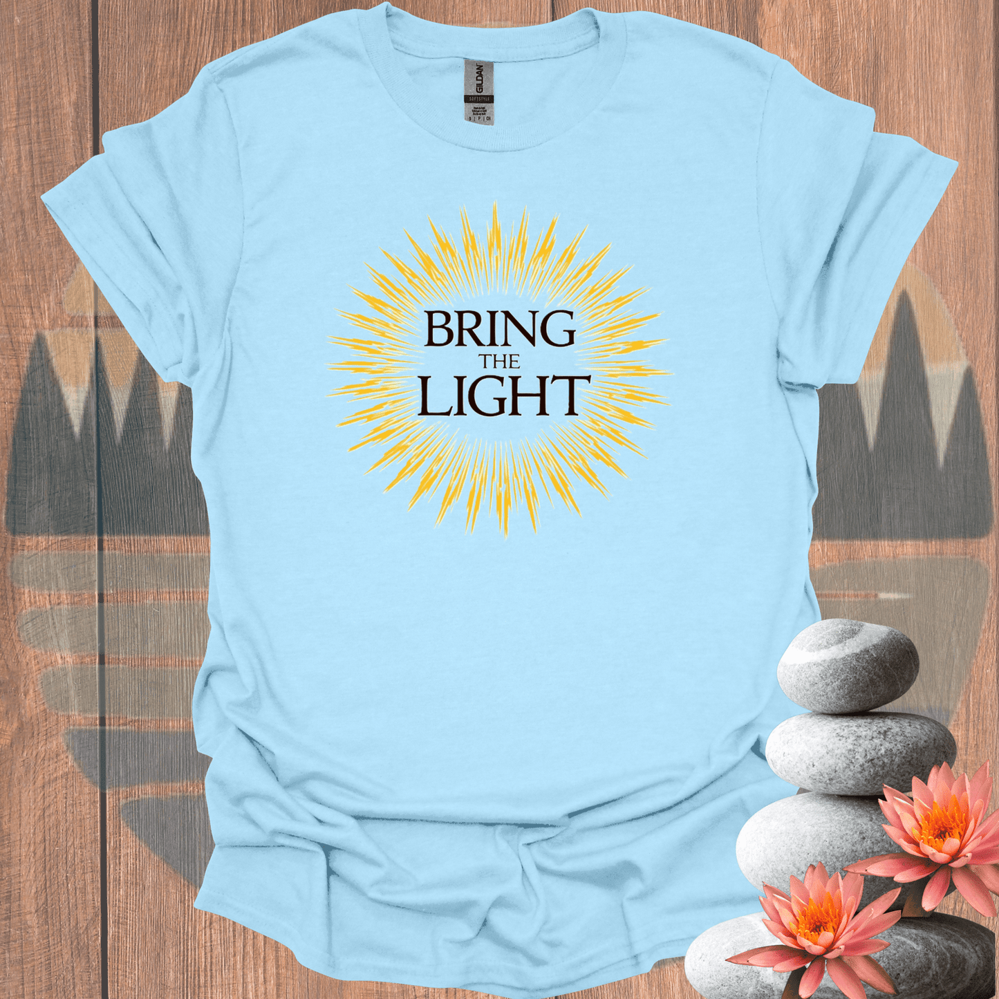 Printify T-Shirt Light Blue / S Bring the Light T-Shirt Bring the Light T-Shirt 33315817533869811373