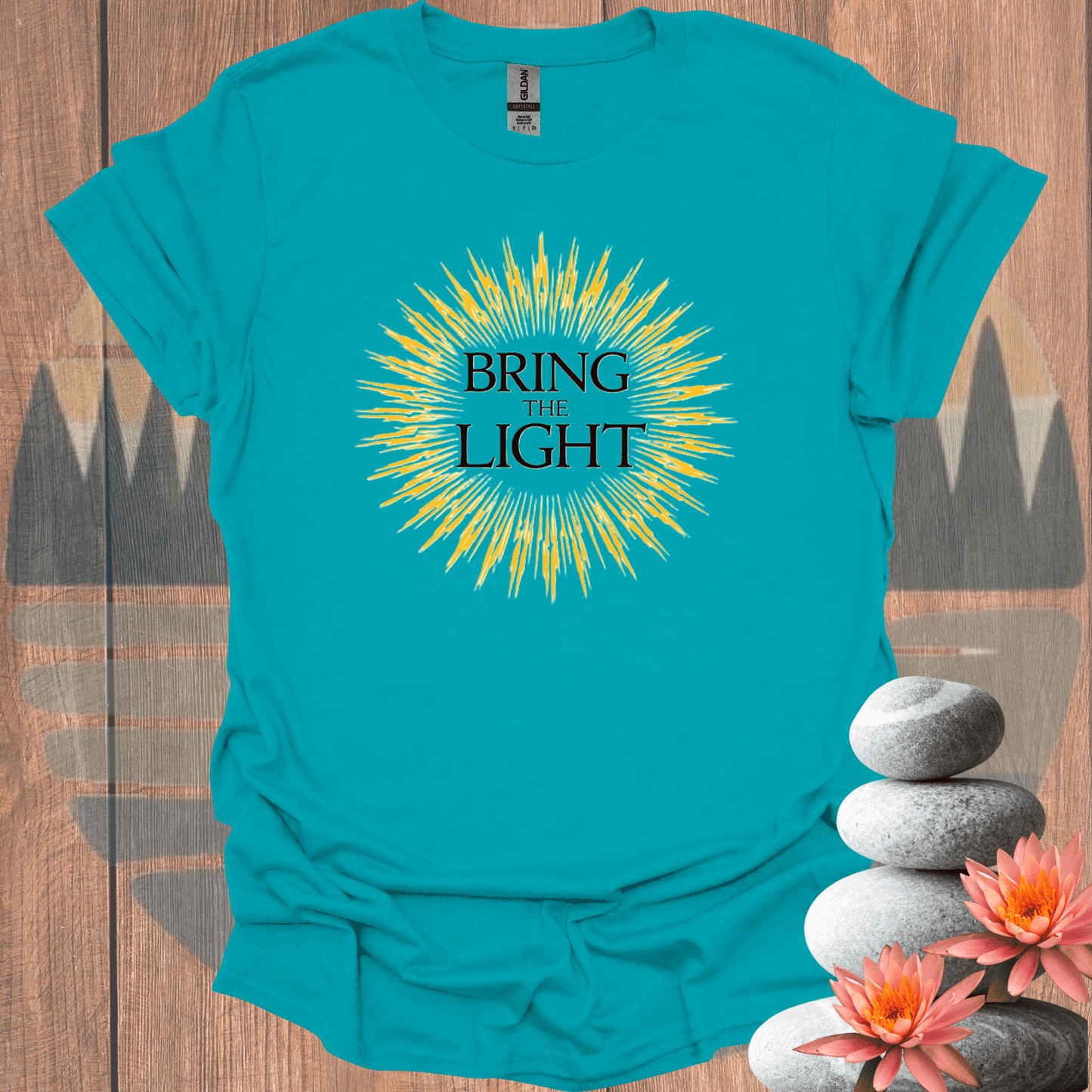 Printify T-Shirt Tropical Blue / S Bring the Light T-Shirt Bring the Light T-Shirt 79634932505567449979