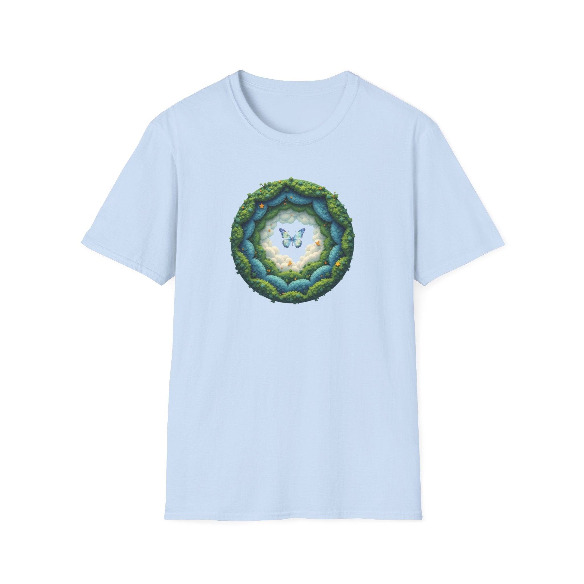 Printify T-Shirt Light Blue / S Butterfly Clouds Butterfly Clouds 26929834257818392619