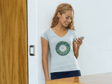 Printify V-neck Butterfly Clouds V-Neck T-Shirt Butterfly Clouds V-Neck T-Shirt