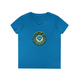 Printify V-neck S / Sapphire Butterfly Clouds V-Neck T-Shirt Butterfly Clouds V-Neck T-Shirt 22434009073509931997