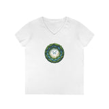 Printify V-neck S / White Butterfly Clouds V-Neck T-Shirt Butterfly Clouds V-Neck T-Shirt 31854828421864565367