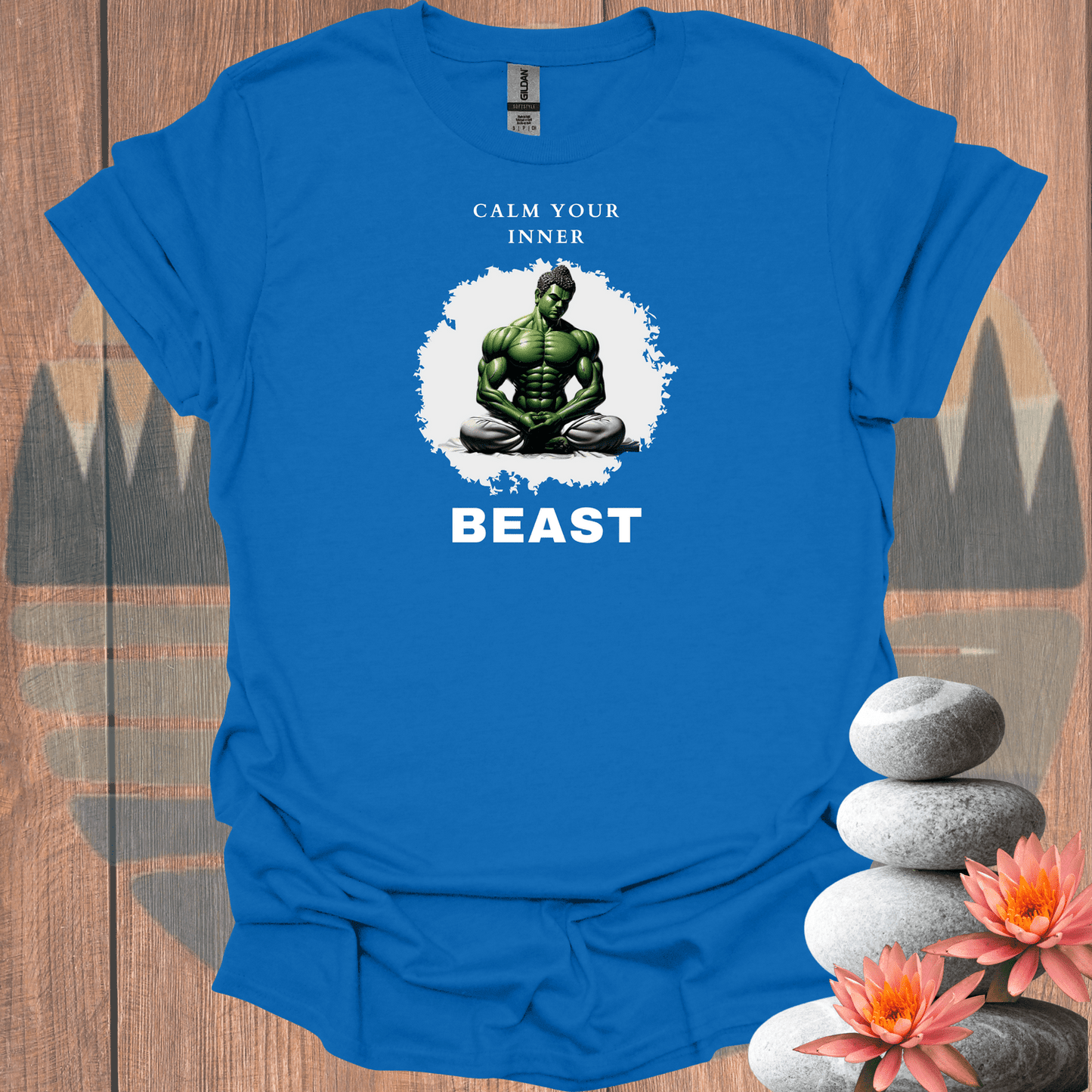 Printify T-Shirt Royal / S Calm Your Inner Beast T-Shirt Calm Your Inner Beast T-Shirt 28439803337778101123