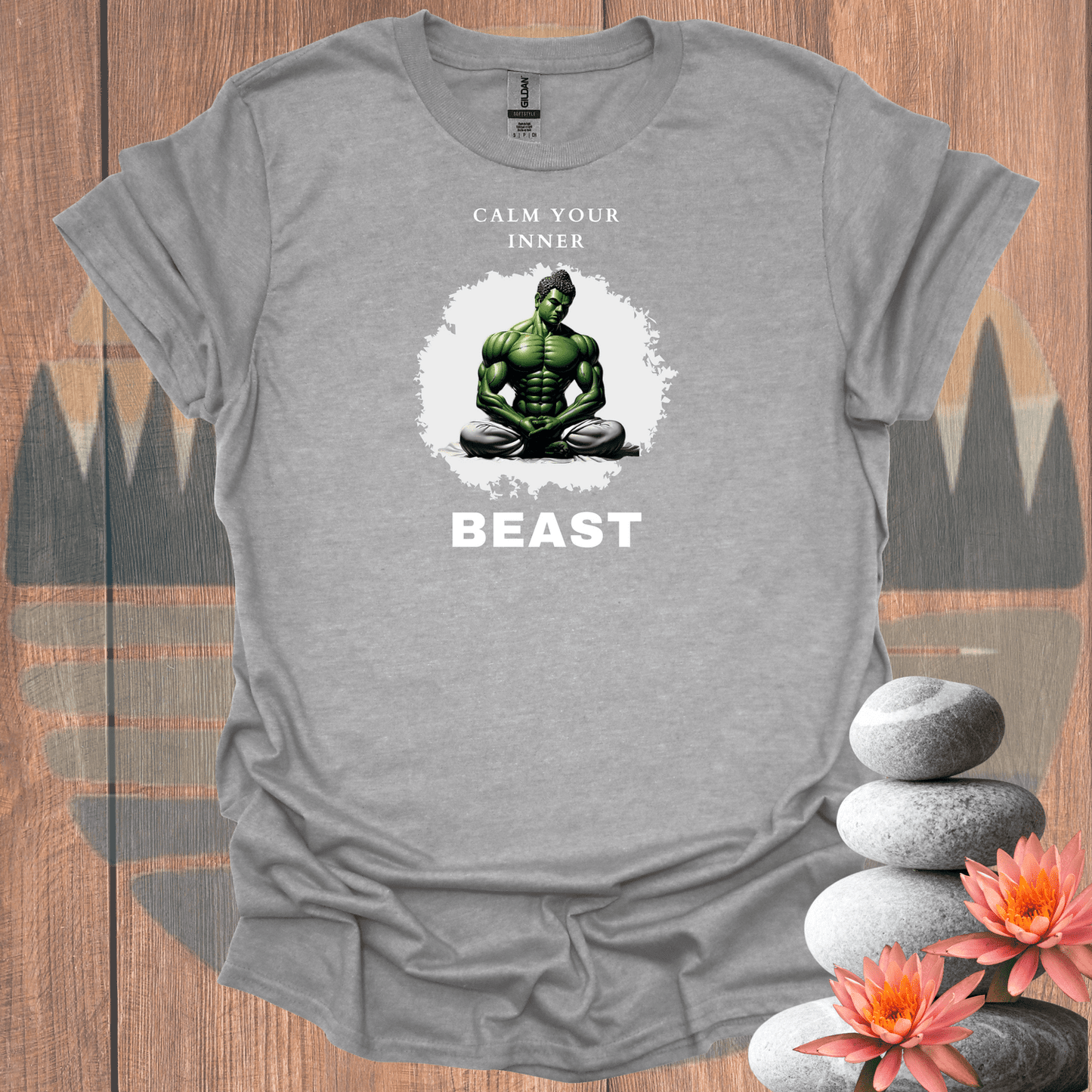 Printify T-Shirt Sport Grey / S Calm Your Inner Beast T-Shirt Calm Your Inner Beast T-Shirt 27967788200518128527