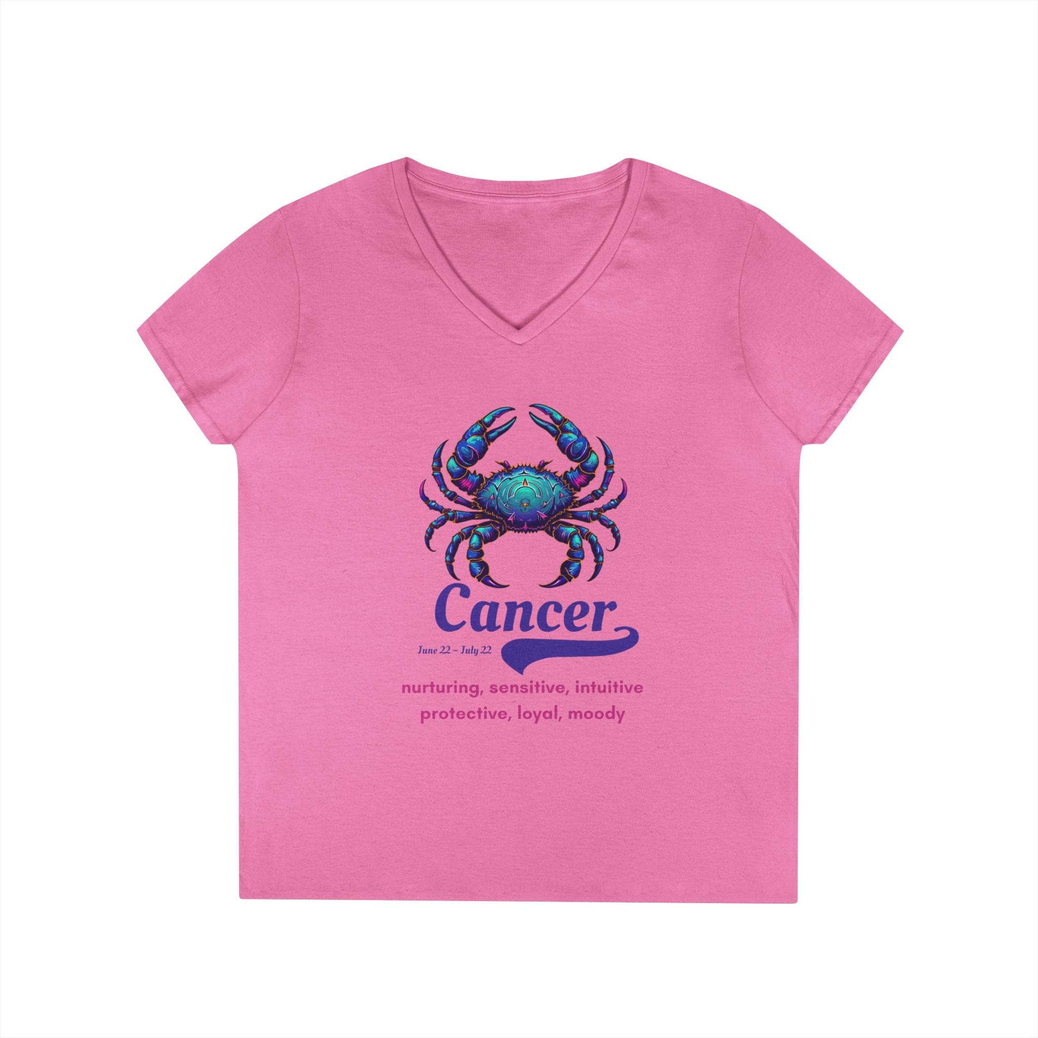 Printify V-neck S / Azalea Cancer Ladies' V-Neck T-Shirt Cancer Ladies' V-Neck T-Shirt 23520364044855439941