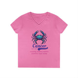 Printify V-neck S / Azalea Cancer Ladies' V-Neck T-Shirt Cancer Ladies' V-Neck T-Shirt 23520364044855439941