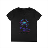 Printify V-neck S / Black Cancer Ladies' V-Neck T-Shirt Cancer Ladies' V-Neck T-Shirt 26506068904230604607