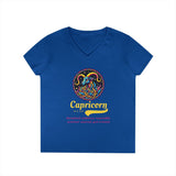 Printify V-neck S / Royal Capricorn Ladies' V-Neck T-Shirt Capricorn Ladies' V-Neck T-Shirt 13809522035506773109