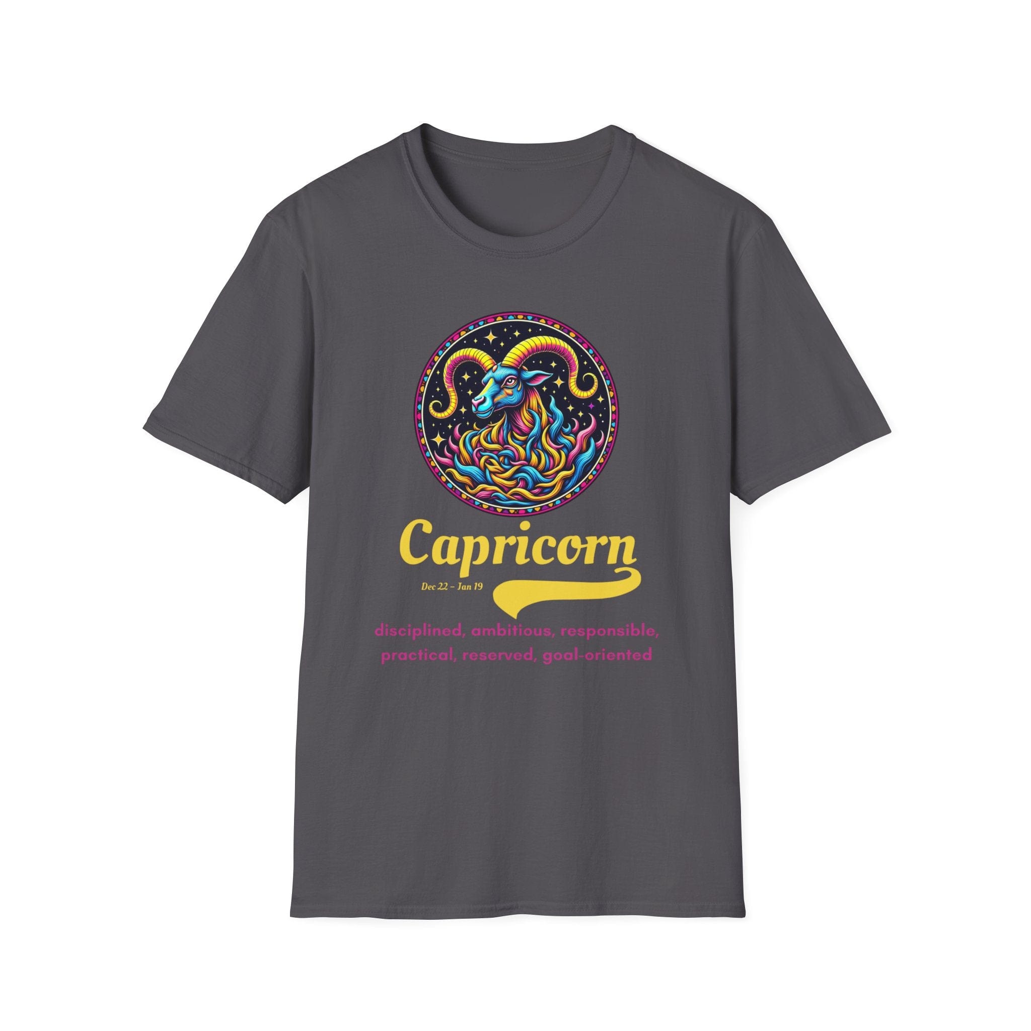 Printify T-Shirt Charcoal / S Capricorn T-Shirt Capricorn T-Shirt 25801512967779614528