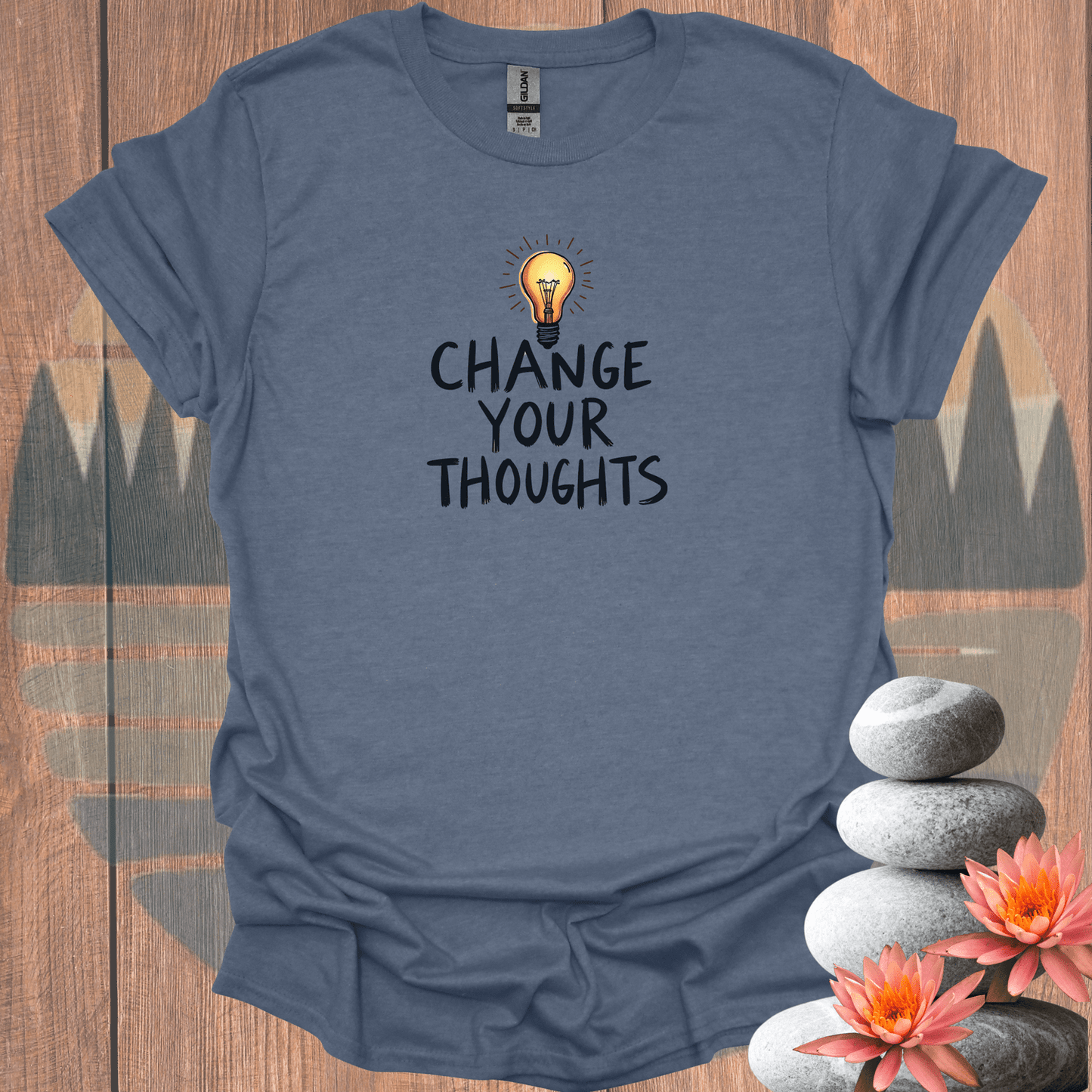 Printify T-Shirt Heather Indigo / S Change Lightbulb T-Shirt Change Lightbulb T-Shirt 26207313069017336258