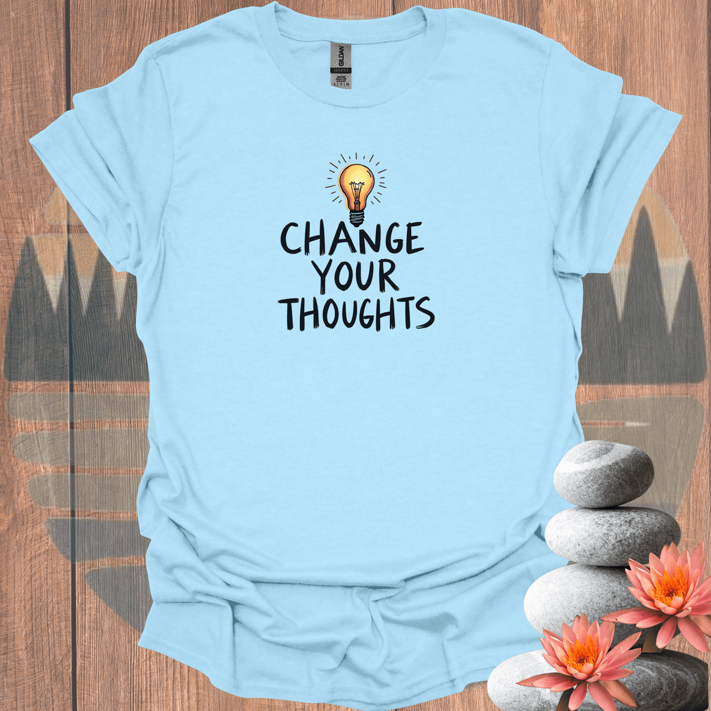 Printify T-Shirt Light Blue / S Change Lightbulb T-Shirt Change Lightbulb T-Shirt 53438517585308562579