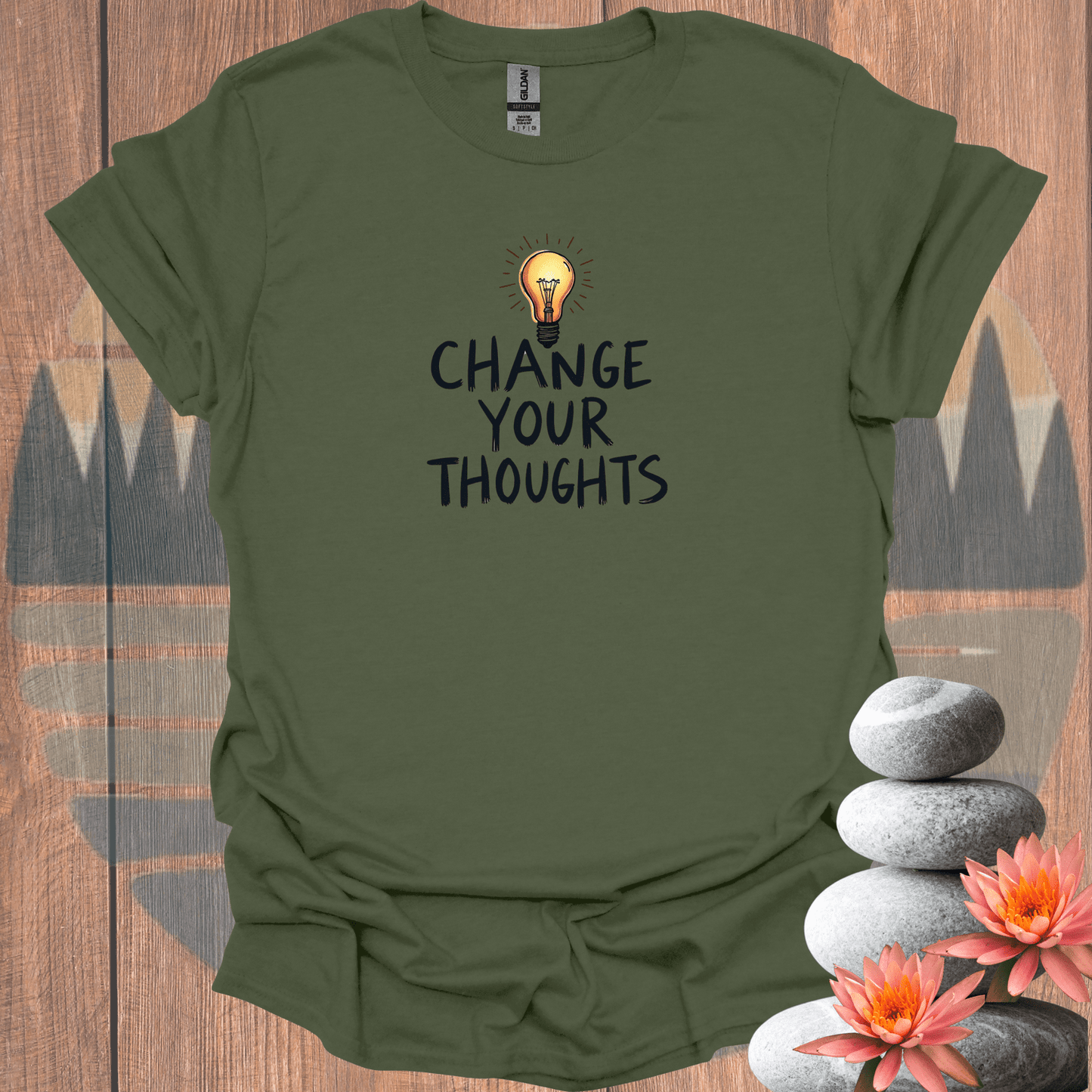 Printify T-Shirt Military Green / S Change Lightbulb T-Shirt Change Lightbulb T-Shirt 17601730723273389947