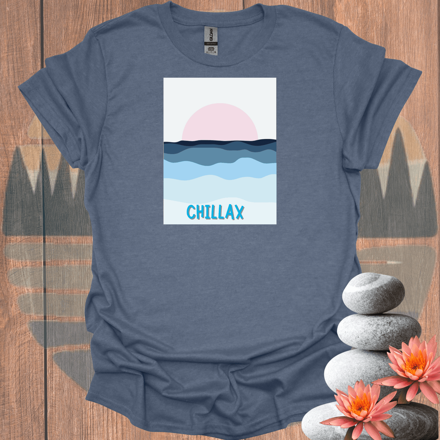 Printify T-Shirt Heather Indigo / S Chillax T-Shirt Chillax T-Shirt 20729608862008820825