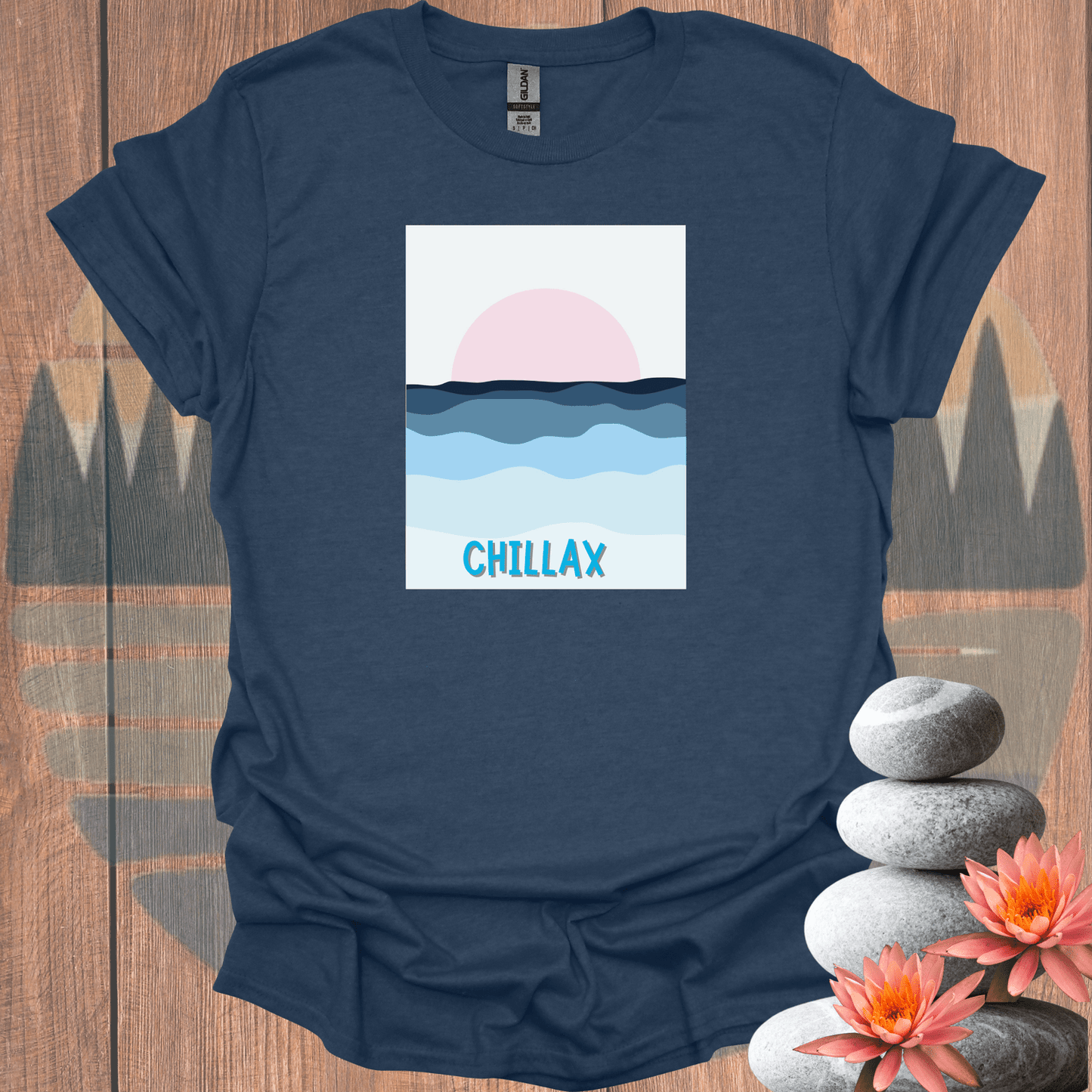 Printify T-Shirt Heather Navy / S Chillax T-Shirt Chillax T-Shirt 65876007693666851814