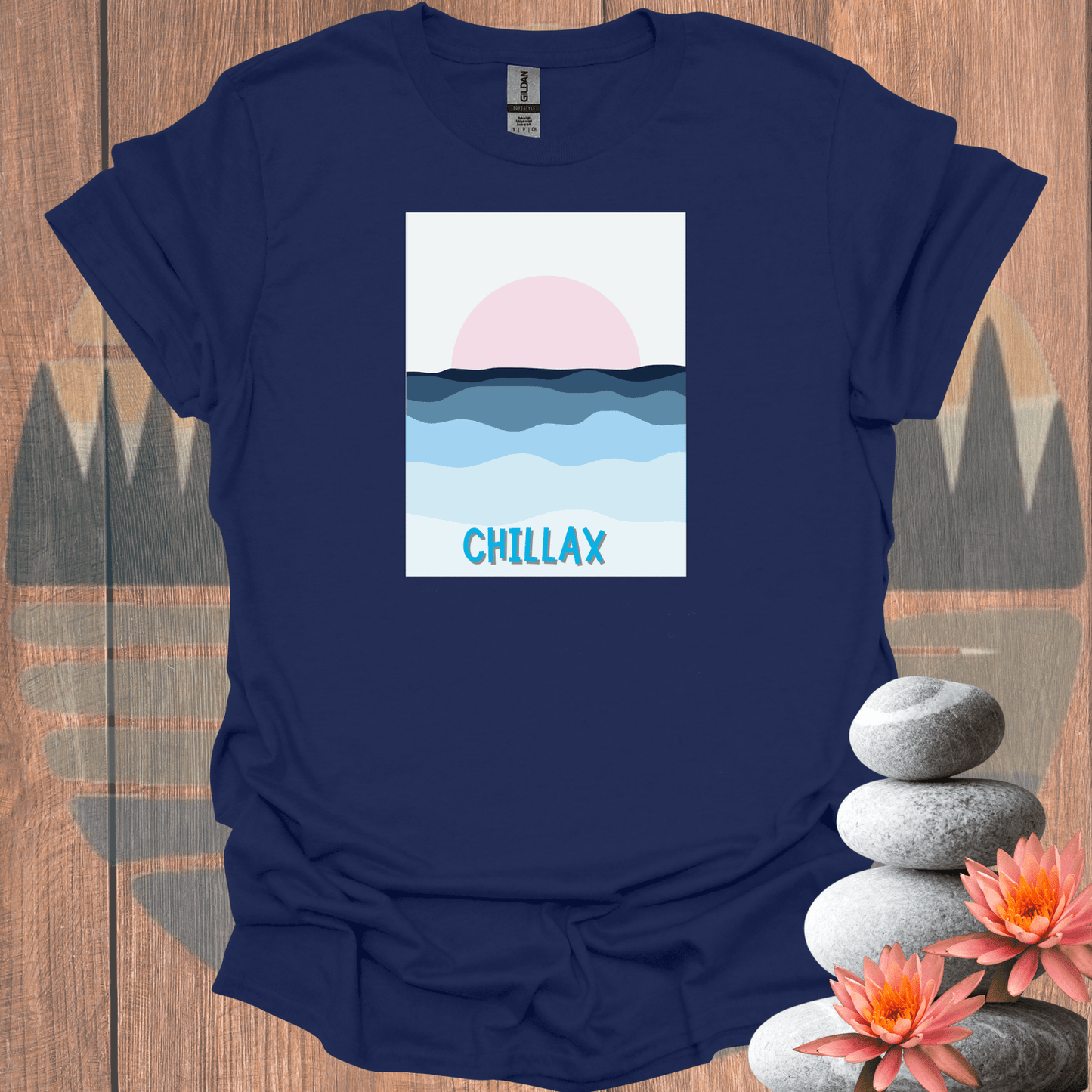 Printify T-Shirt Navy / S Chillax T-Shirt Chillax T-Shirt 11582854180524712769