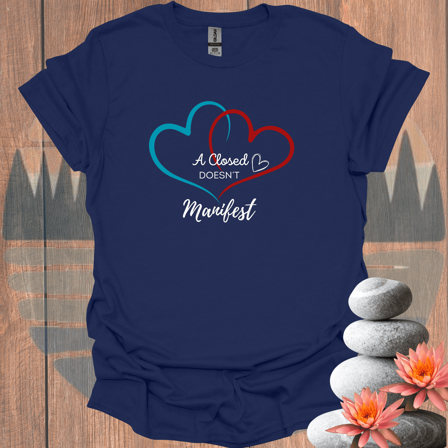 Printify T-Shirt Heather Navy / S Closed Heart T-Shirt Closed Heart T-Shirt 13784872064272597887