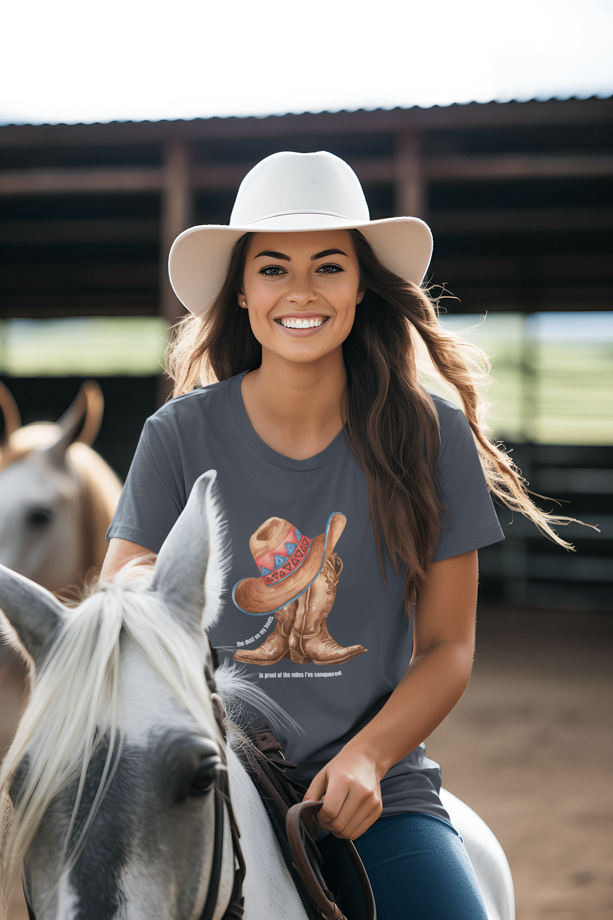 Printify T-Shirt Cowgirl Boots T-Shirt Cowgirl Boots T-Shirt