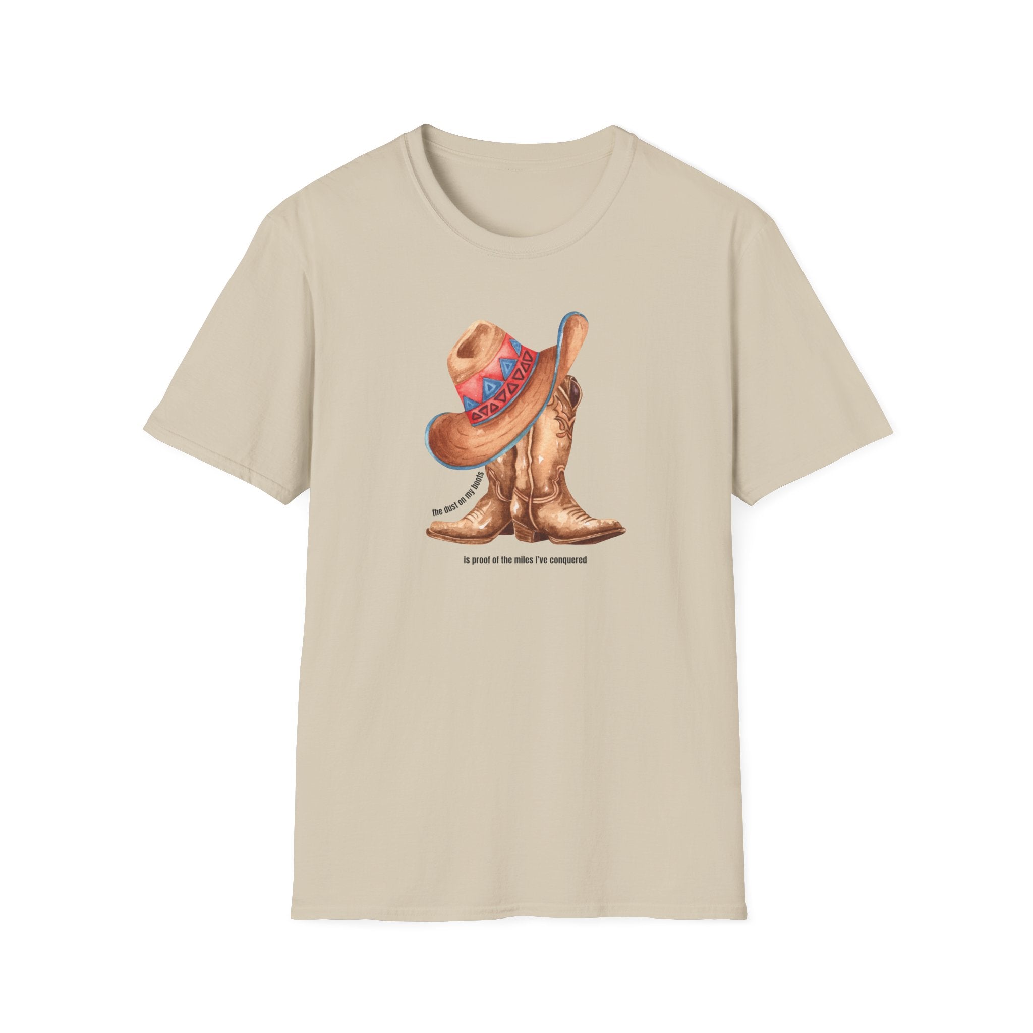 Printify T-Shirt Sand / S Cowgirl Boots T-Shirt Cowgirl Boots T-Shirt 15208131628806004788