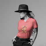 Printify V-neck Cowgirl Boots V-Neck T-Shirt Cowgirl Boots V-Neck T-Shirt