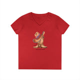 Printify V-neck S / Red Cowgirl Boots V-Neck T-Shirt Cowgirl Boots V-Neck T-Shirt 23024975593760993337
