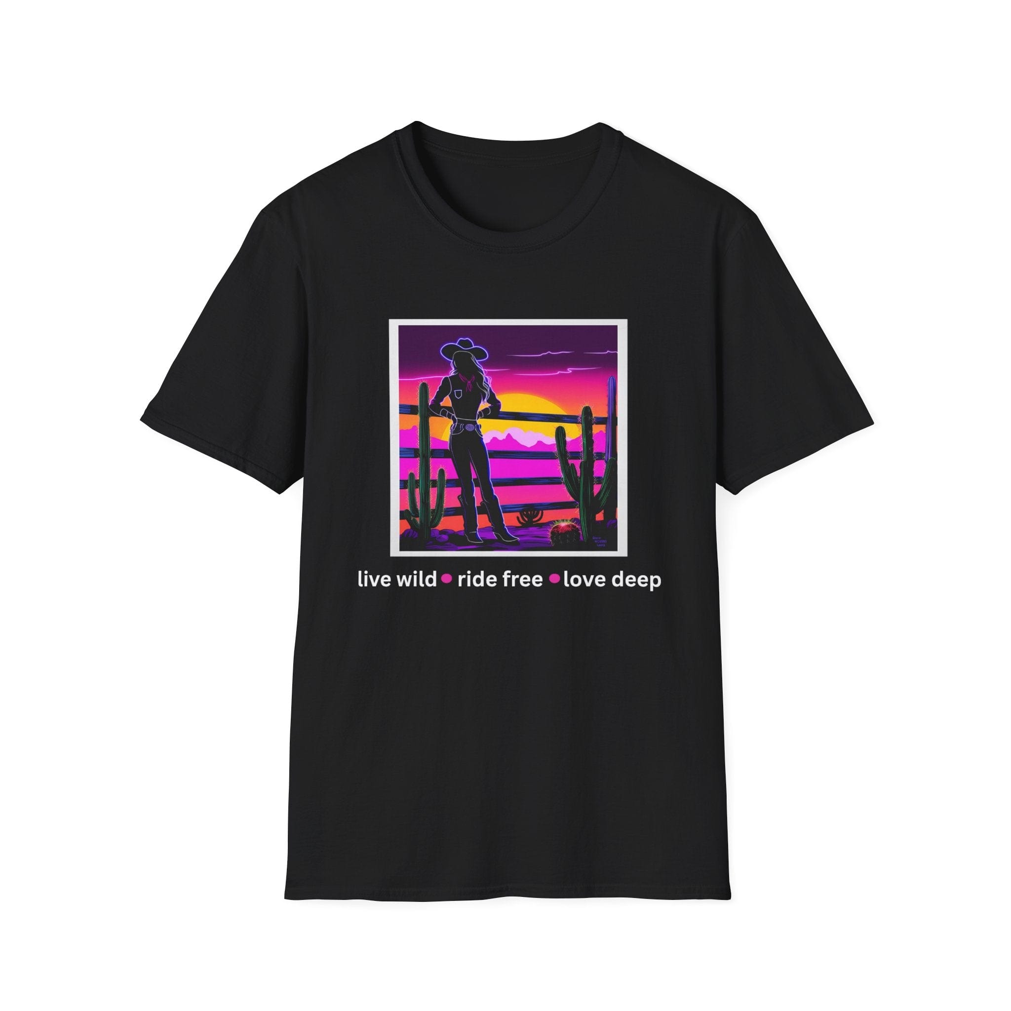 Printify T-Shirt Black / S Cowgirl Heart Cowgirl Heart 25710650795642194367