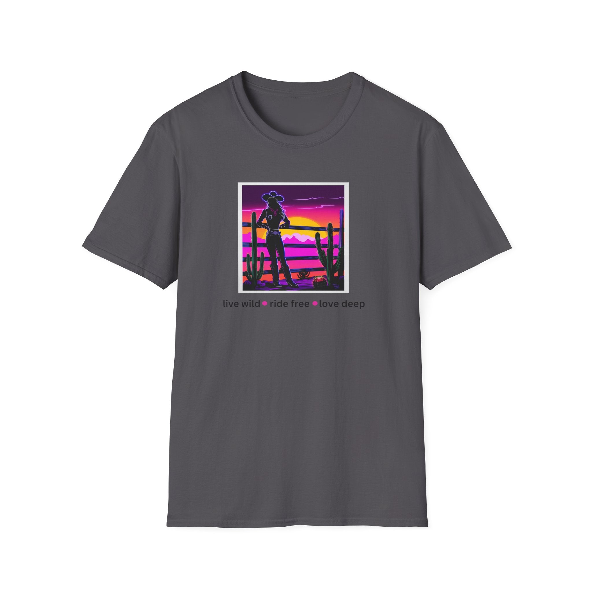 Printify T-Shirt Charcoal / S Cowgirl Heart Cowgirl Heart 24501482914233283656