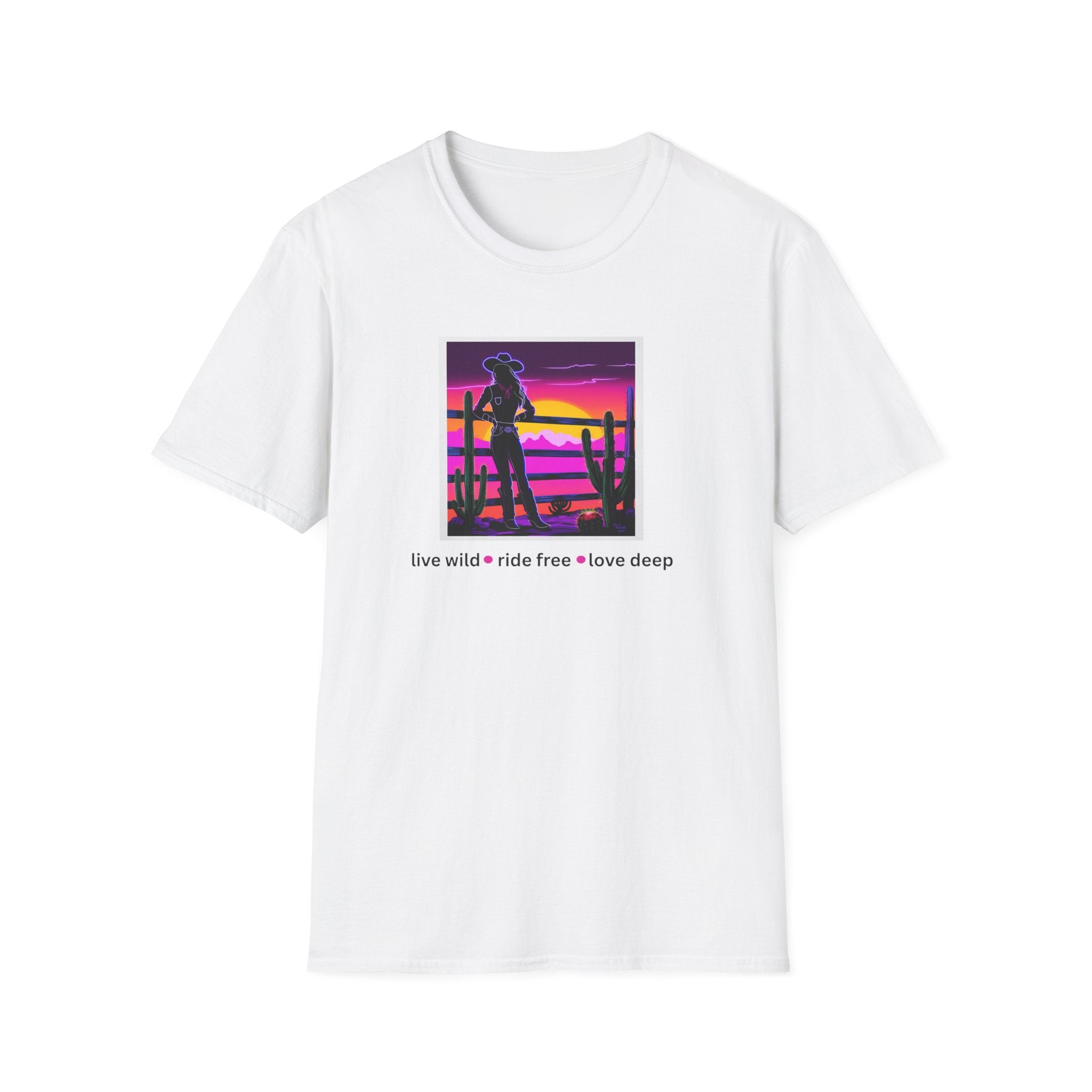 Printify T-Shirt White / S Cowgirl Heart Cowgirl Heart 66325993734983924701