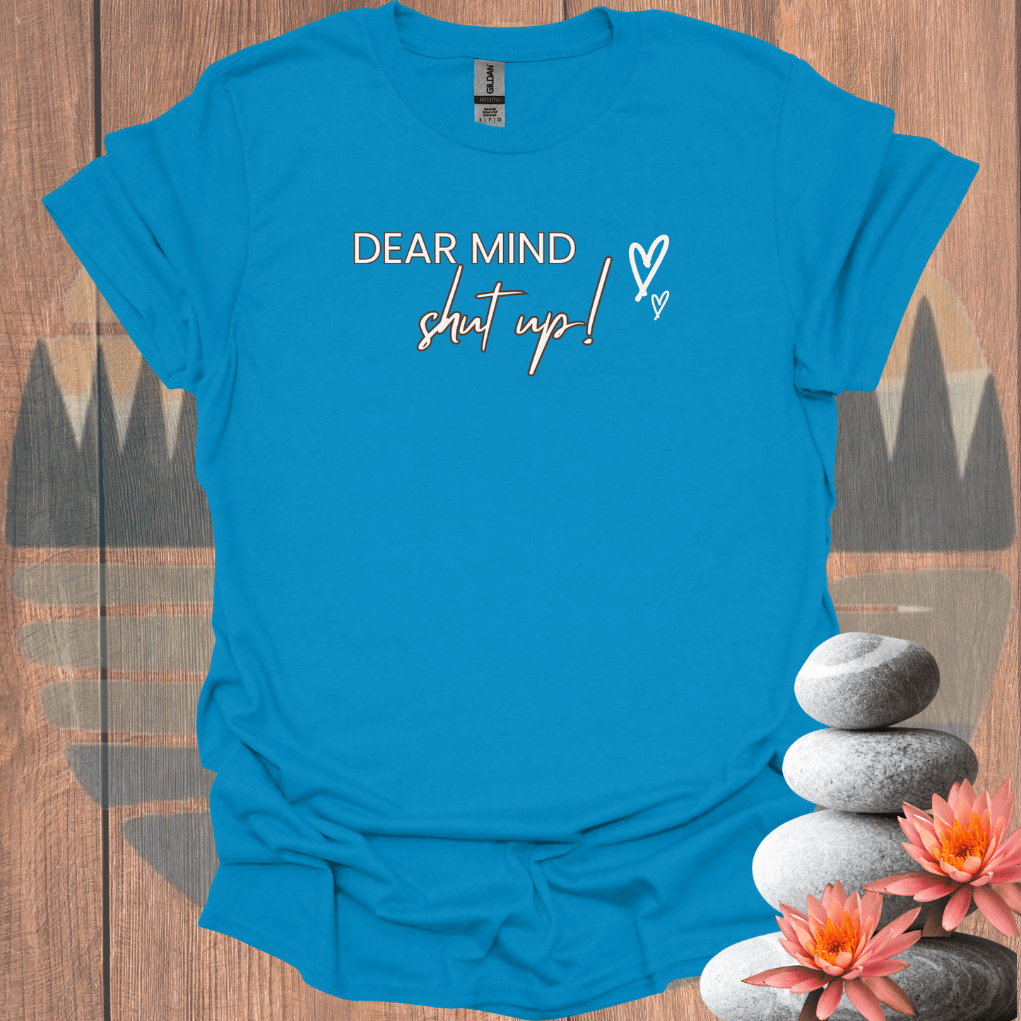 Printify T-Shirt Sapphire / S Dear Mind Cursive T-Shirt Dear Mind Cursive T-Shirt 21999738373961384201