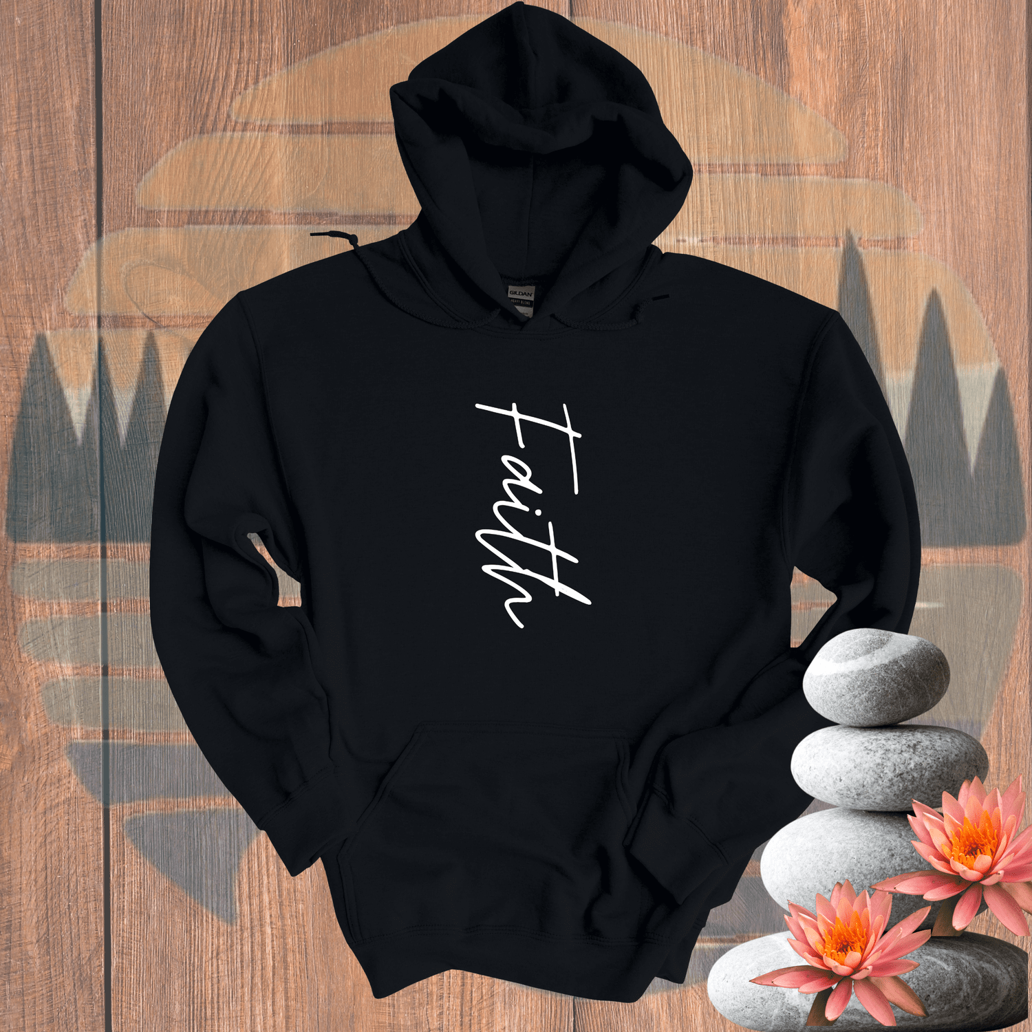 Printify Hoodie Black / S Faith+ Hooded Sweatshirt Faith+ Hooded Sweatshirt 23141772120228423547