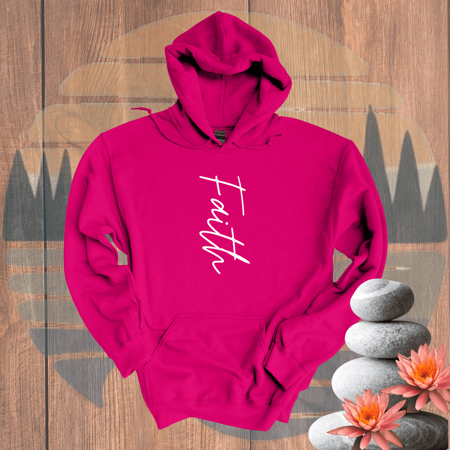 Printify Hoodie Heliconia / S Faith+ Hooded Sweatshirt Faith+ Hooded Sweatshirt 21897204221779279496