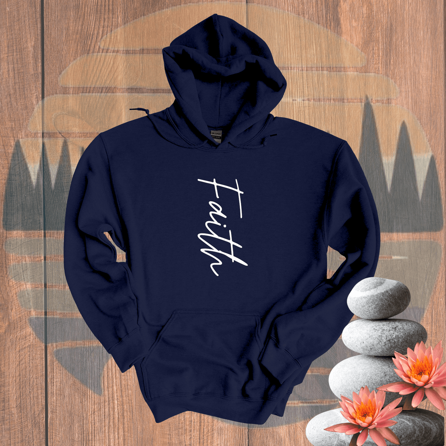 Printify Hoodie Navy / S Faith+ Hooded Sweatshirt Faith+ Hooded Sweatshirt 18030179534192029793