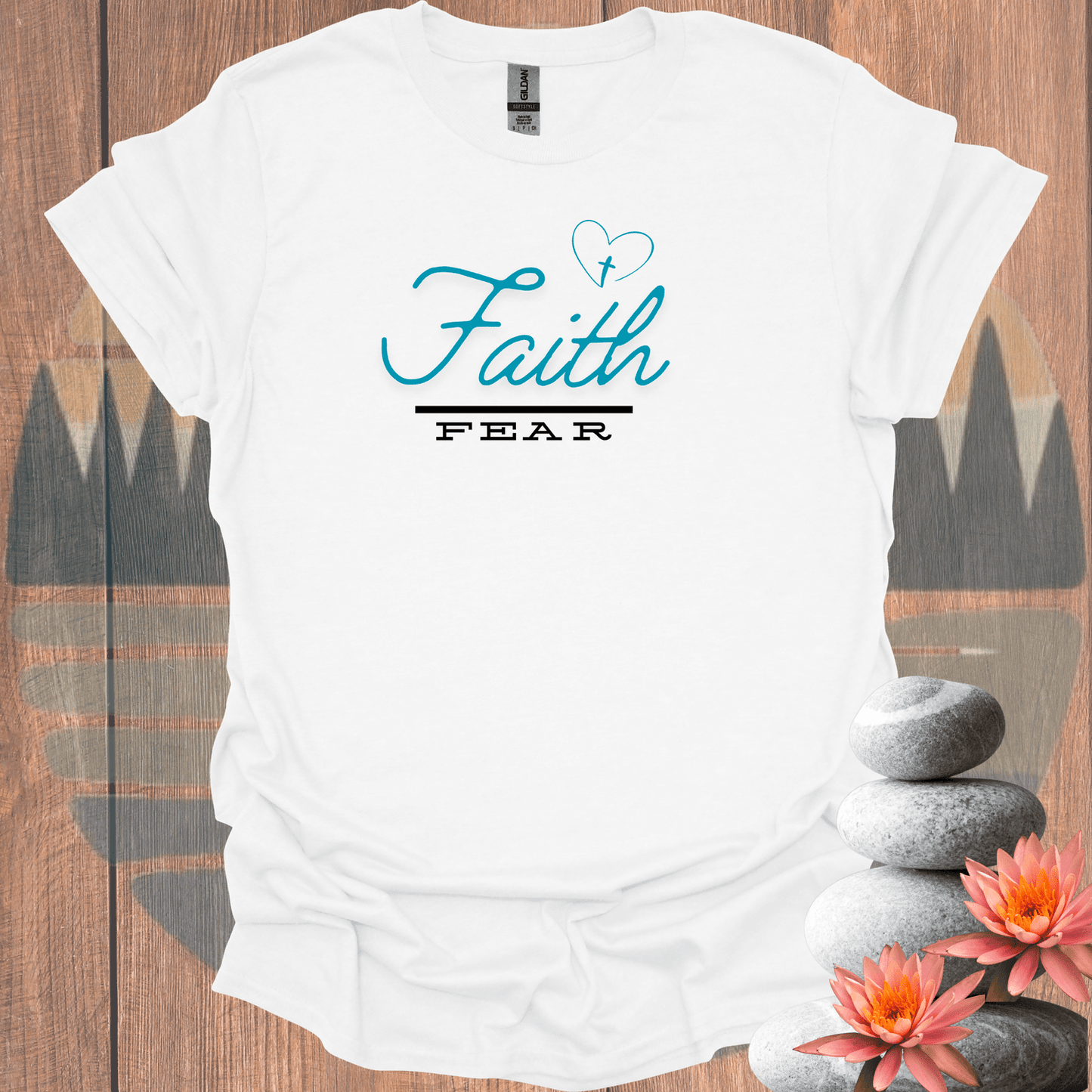 Printify T-Shirt White / S Faith Over Fear T-Shirt Faith Over Fear T-Shirt 32938931704364328325