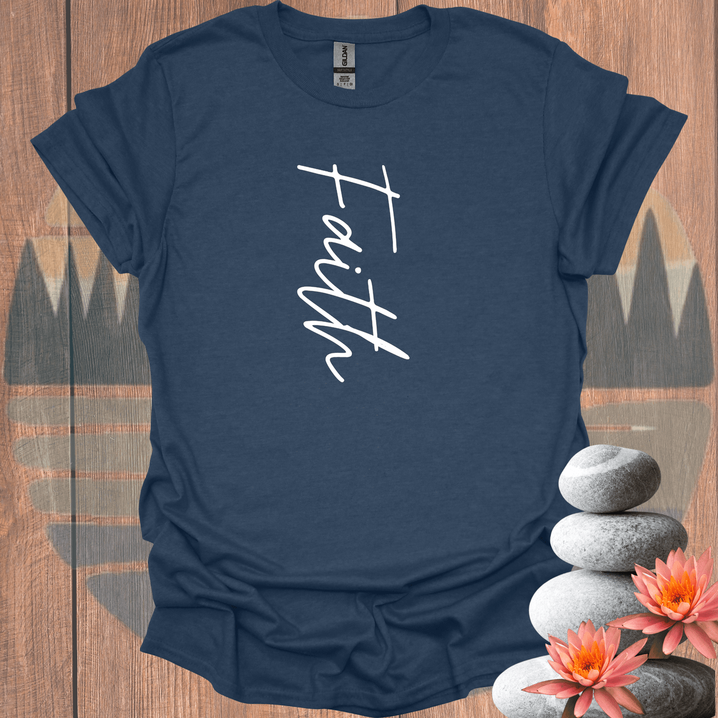 Printify T-Shirt Heather Navy / S Faith+ T-Shirt Faith+ T-Shirt 21636399042738808588