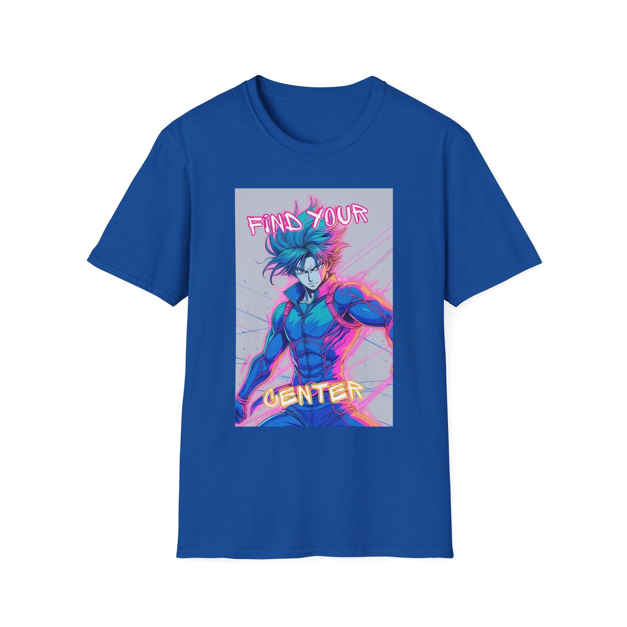 Printify T-Shirt Royal / S Find Your Center Unisex Softstyle T-Shirt - Motivational Graphic Tee Find Your Center Unisex Softstyle T-Shirt - Motivational Graphic Tee 19425126498016972944