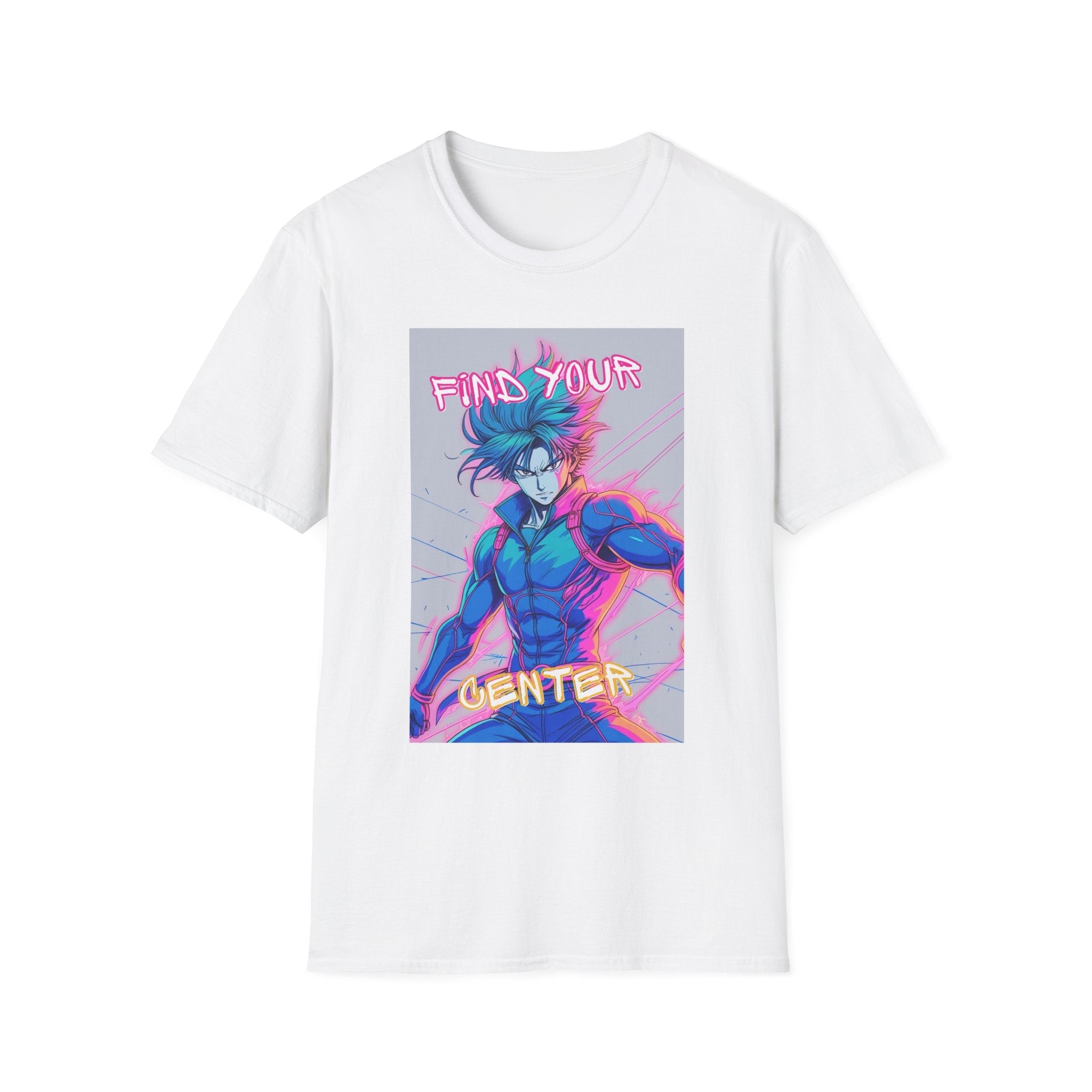 Printify T-Shirt White / S Find Your Center Unisex Softstyle T-Shirt - Motivational Graphic Tee Find Your Center Unisex Softstyle T-Shirt - Motivational Graphic Tee 17932663644183877099