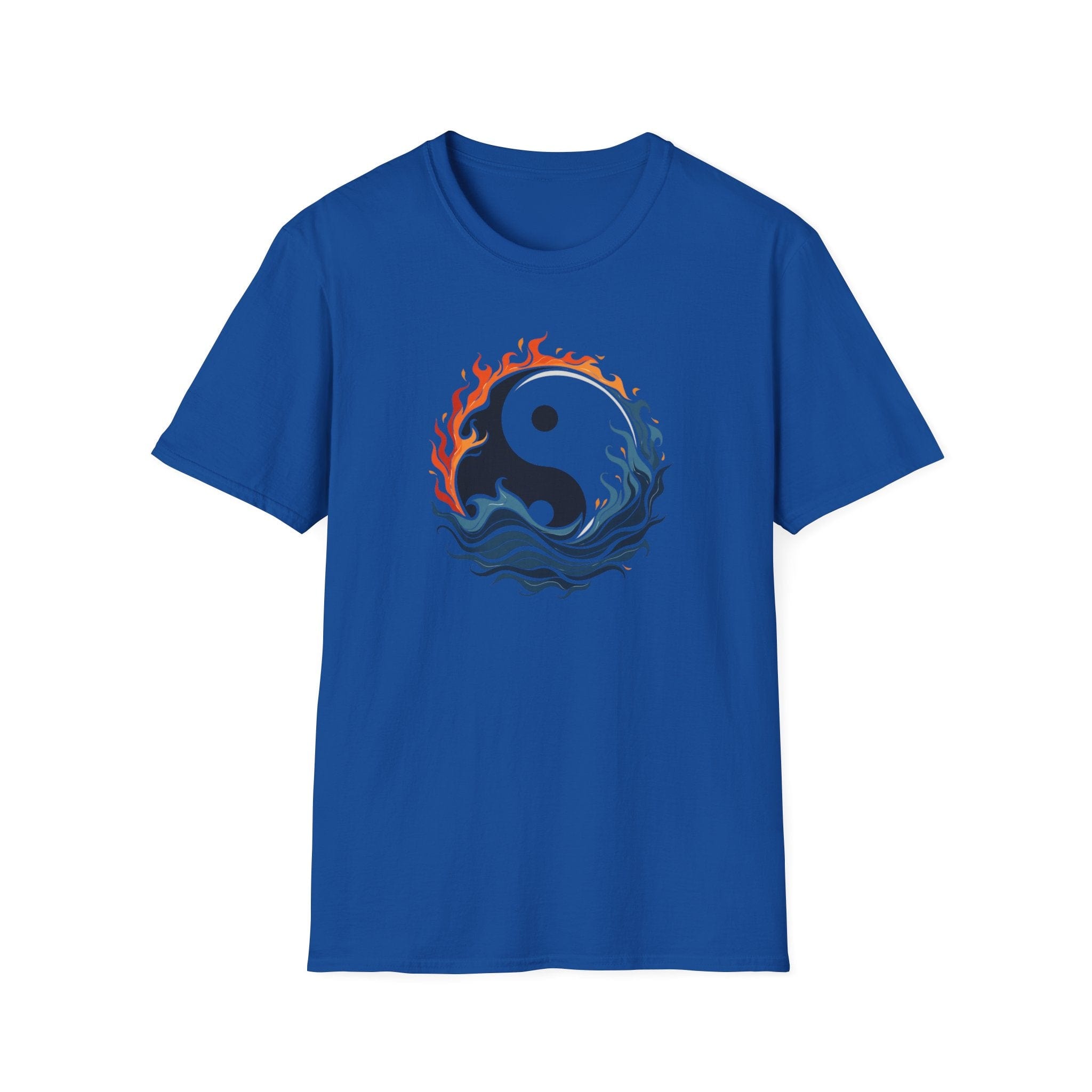 Printify T-Shirt Royal / S Fire & Water Yin Yang Fire & Water Yin Yang 23682563704470405119