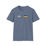 Printify T-Shirt Heather Indigo / S Fish Momentum T-Shirt Fish Momentum T-Shirt 29954772575067816075