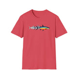 Printify T-Shirt Heather Red / S Fish Momentum T-Shirt Fish Momentum T-Shirt 28970336944175171632