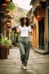 Printify T-Shirt Floral 'Be Yourself'  T-Shirt Floral 'Be Yourself'  T-Shirt